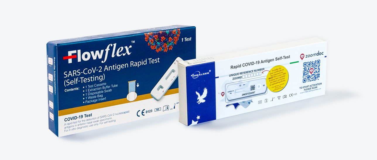 Flowflex and Healgen rapid lateral flow tests can be purchased from most pharmacies.